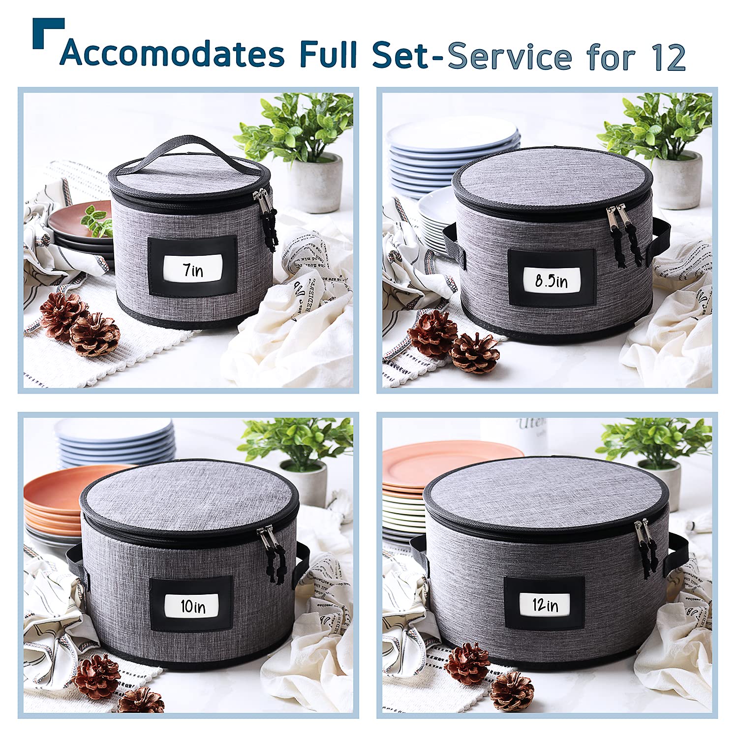 Hearth & Harbor padded felt dividers protect plates during storage.