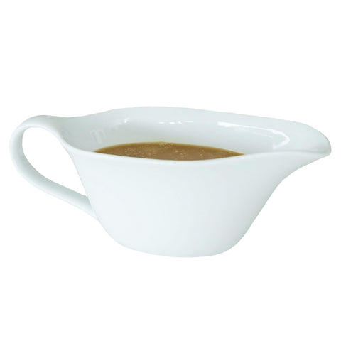 Heartland Home 16oz gravy boat with spout for clean pours.