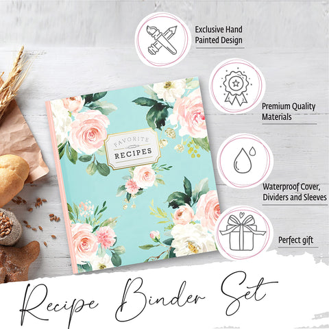 Heartstrings binder contents layout with tabs for easy recipe organization