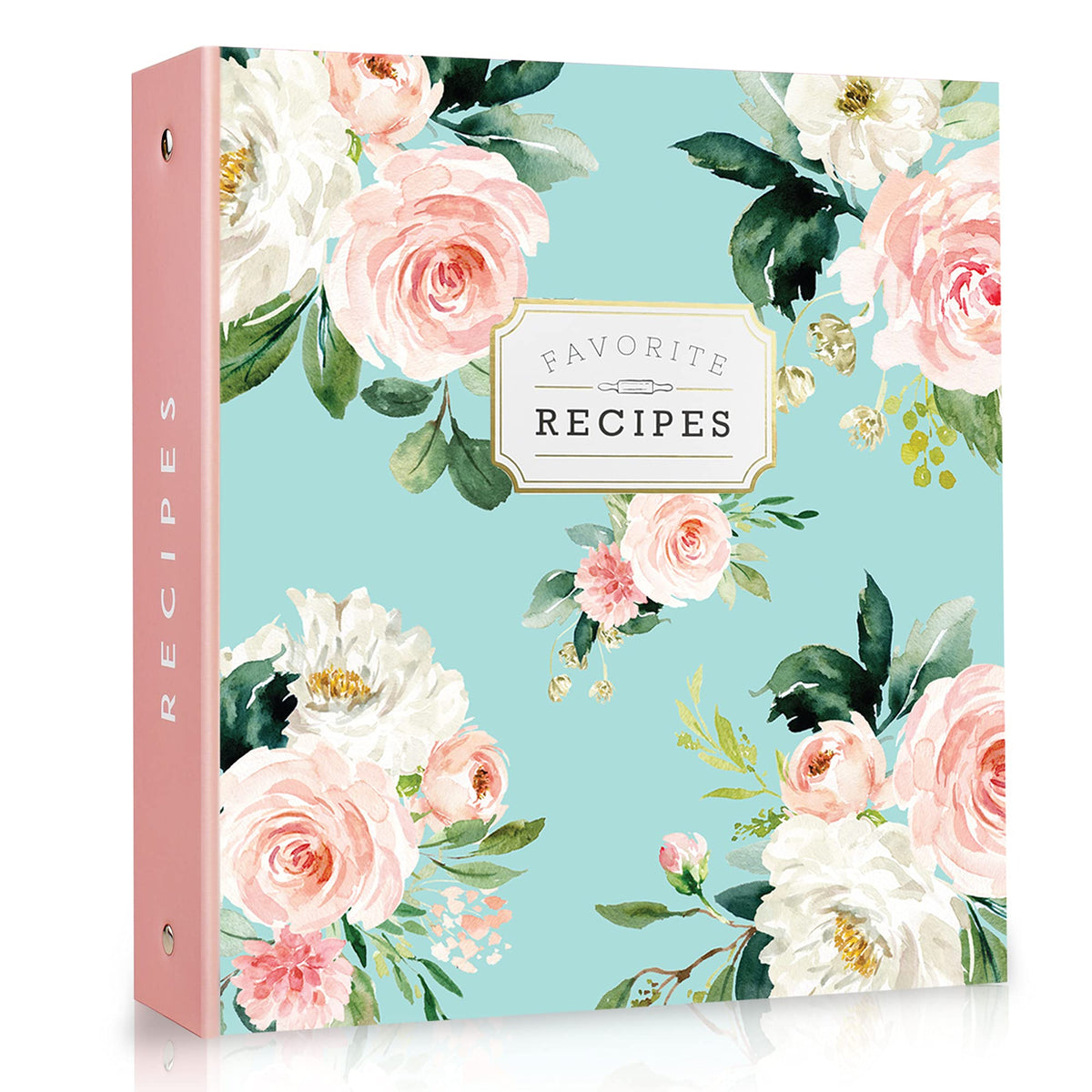 Heartstrings Studio binder cover art featuring floral design for elegant kitchen organization