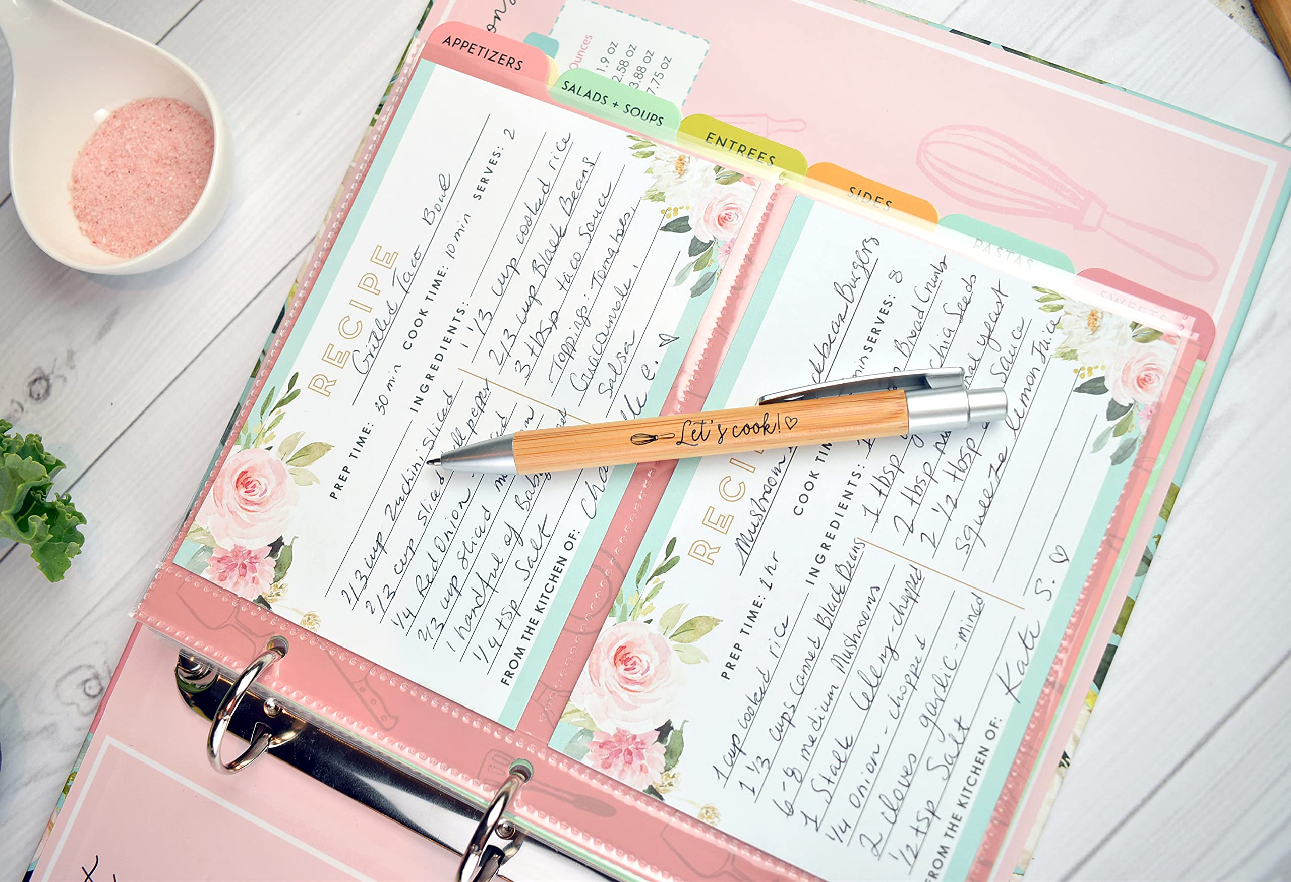 Heartstrings 4x6 recipe cards ready for writing ingredients and steps