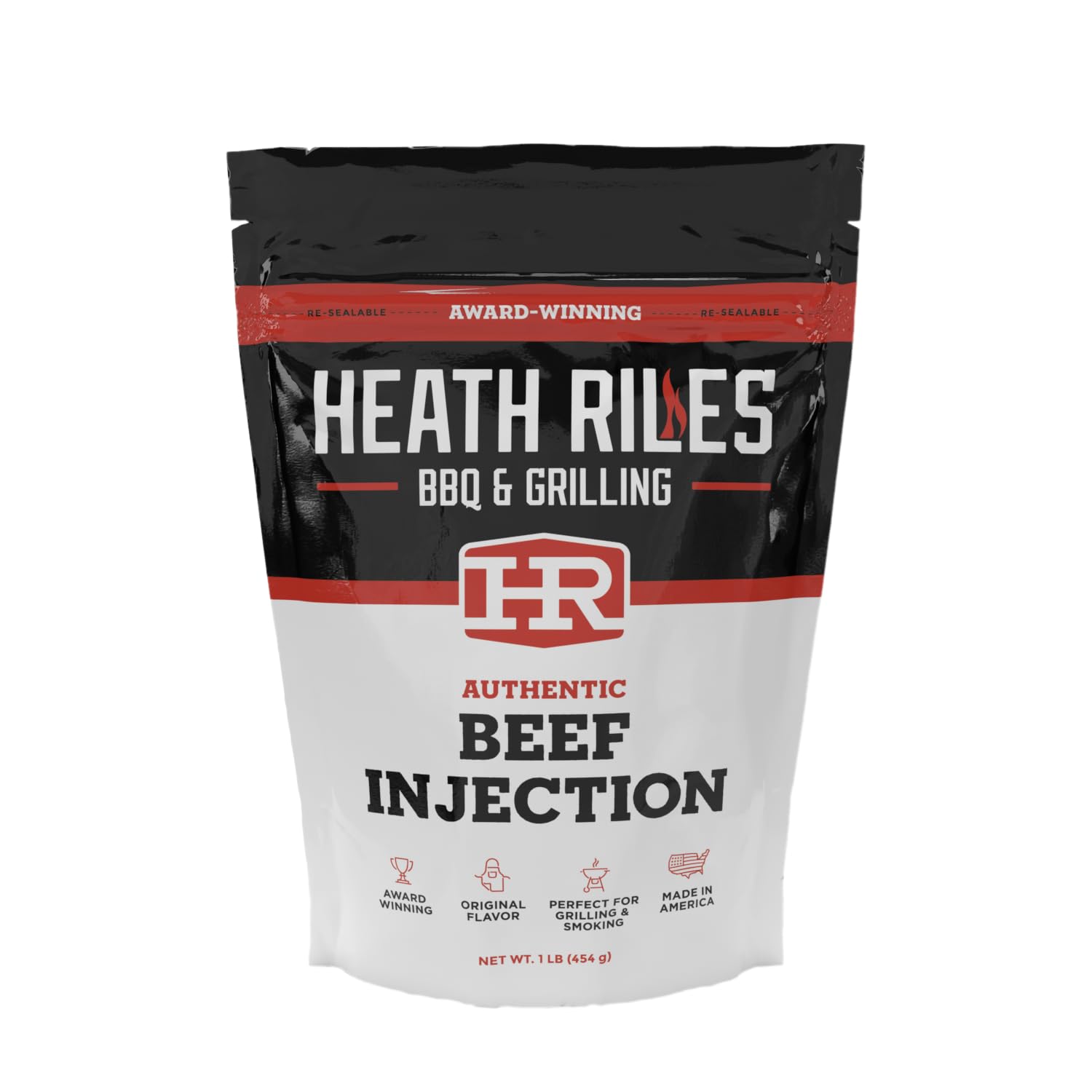Heath Riles Beef Injection bottle pour delivers juicy, flavorful beef.