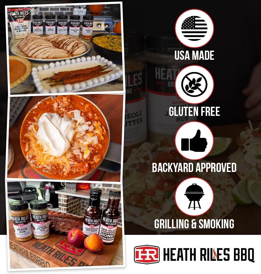 Heath Riles Beef Injection grill-ready packaging for smoker-ready beef.