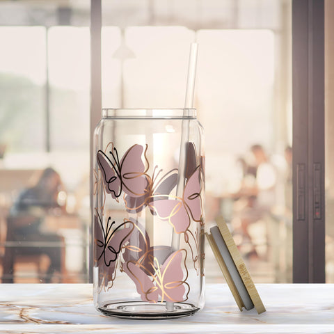 Heather & Willow dishwasher-safe glass cup for effortless cleaning.
