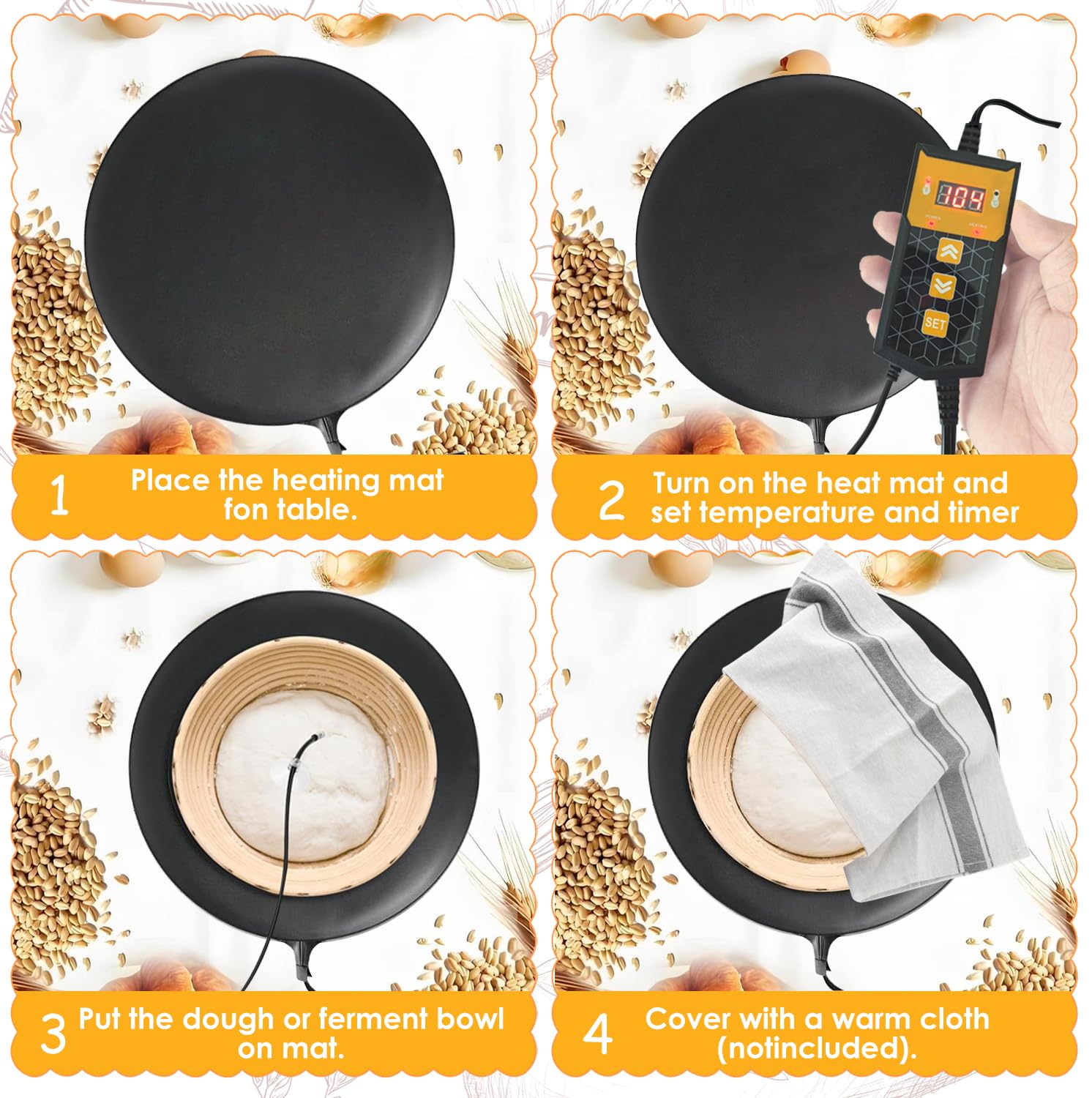 HEATIDEAS auto-off timer helps manage fermentation without constant monitoring.