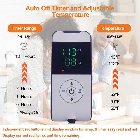 HEATIDEAS dough proofer box side view highlights slim kitchen profile.