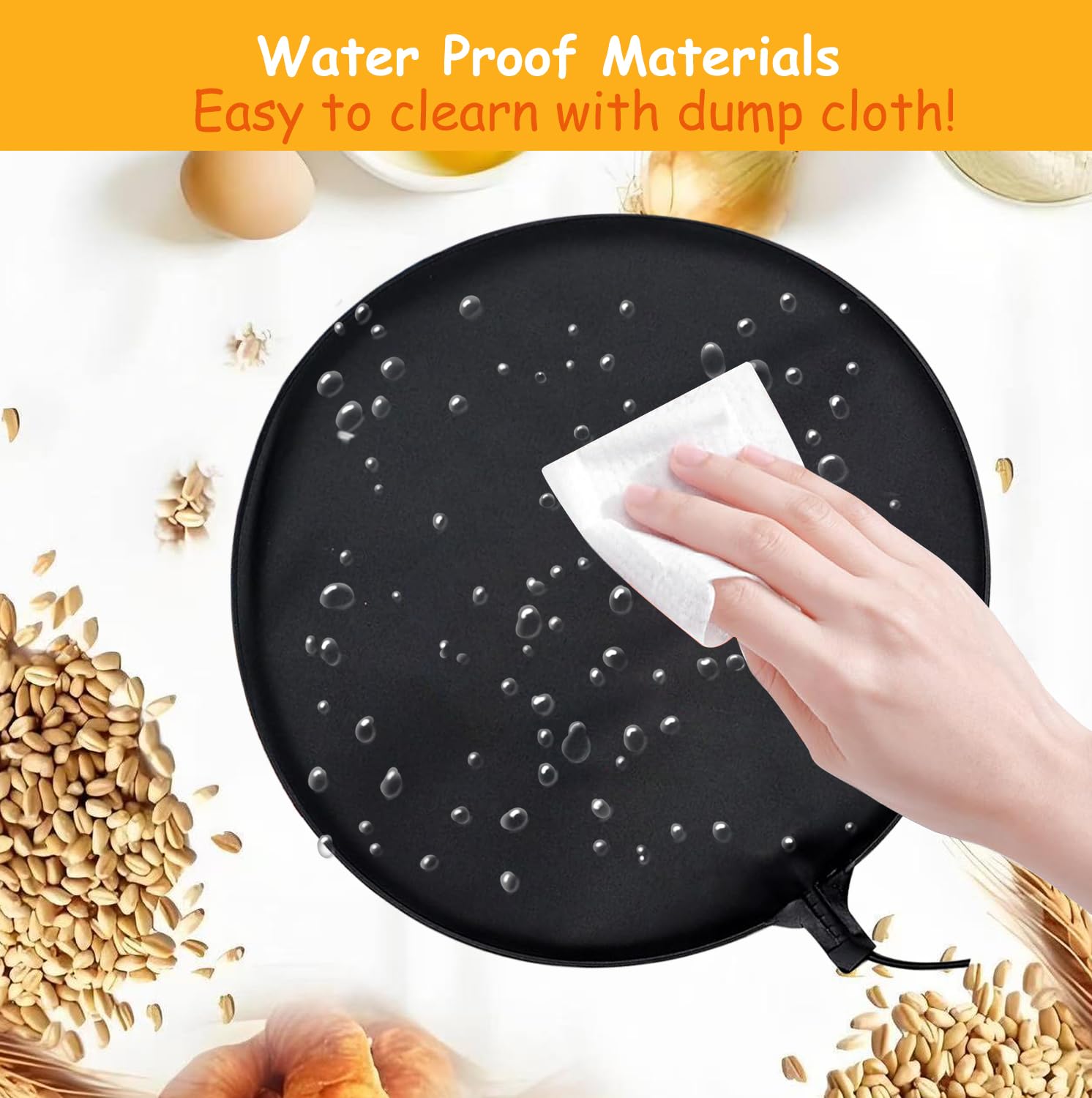 HEATIDEAS easy-clean vinyl enclosure keeps the mat protected and clean.