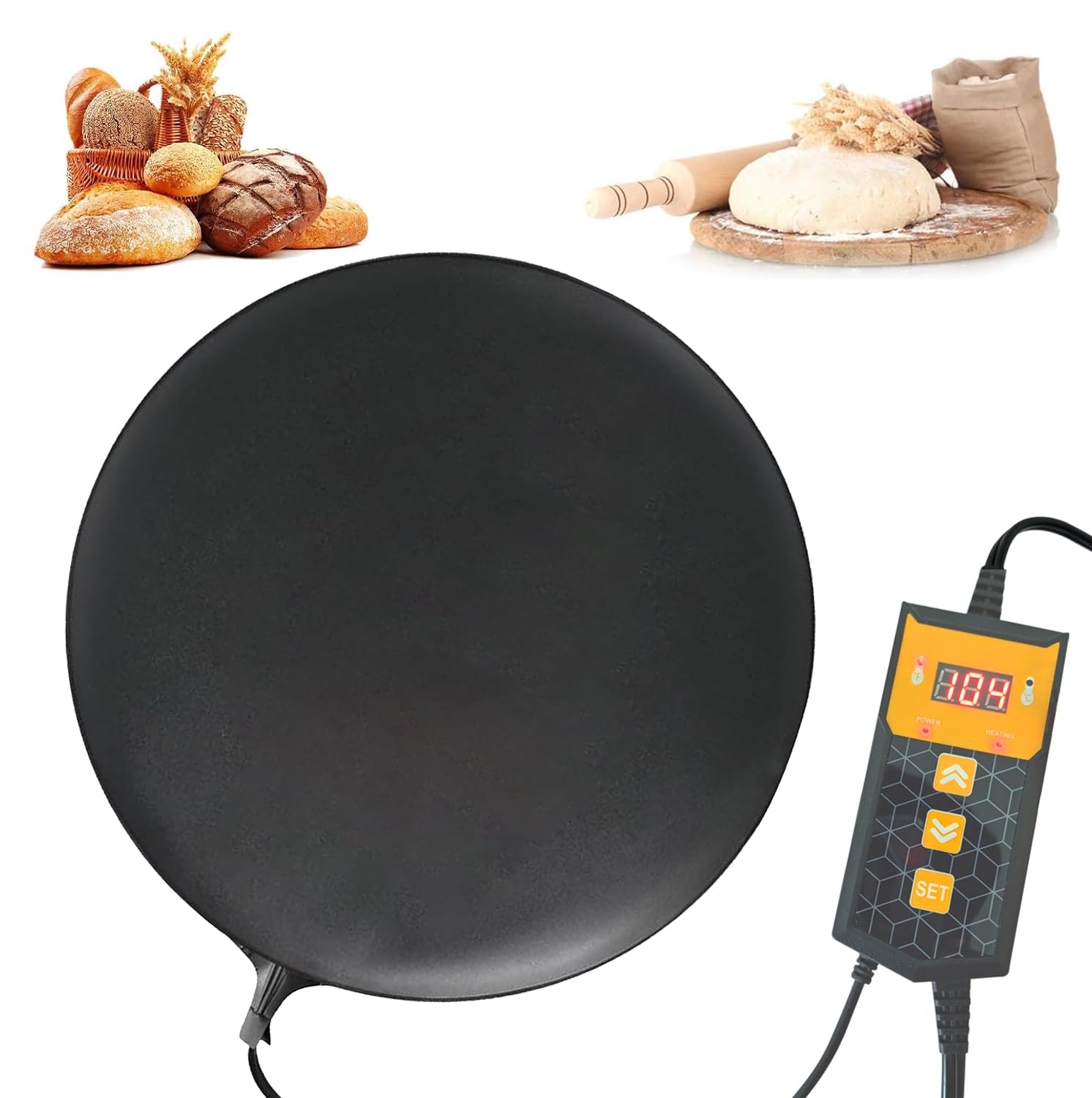 HEATIDEAS heating pad for sourdough proofing maintains steady fermentation temperature.