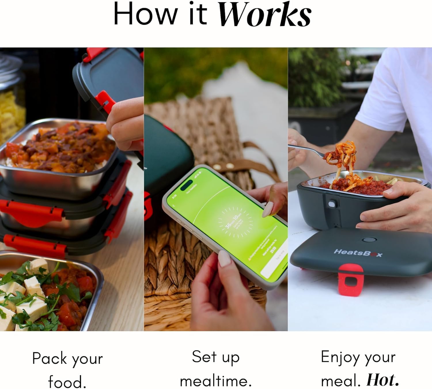 HeatsBox Go 31oz capacity supports a full, balanced meal.