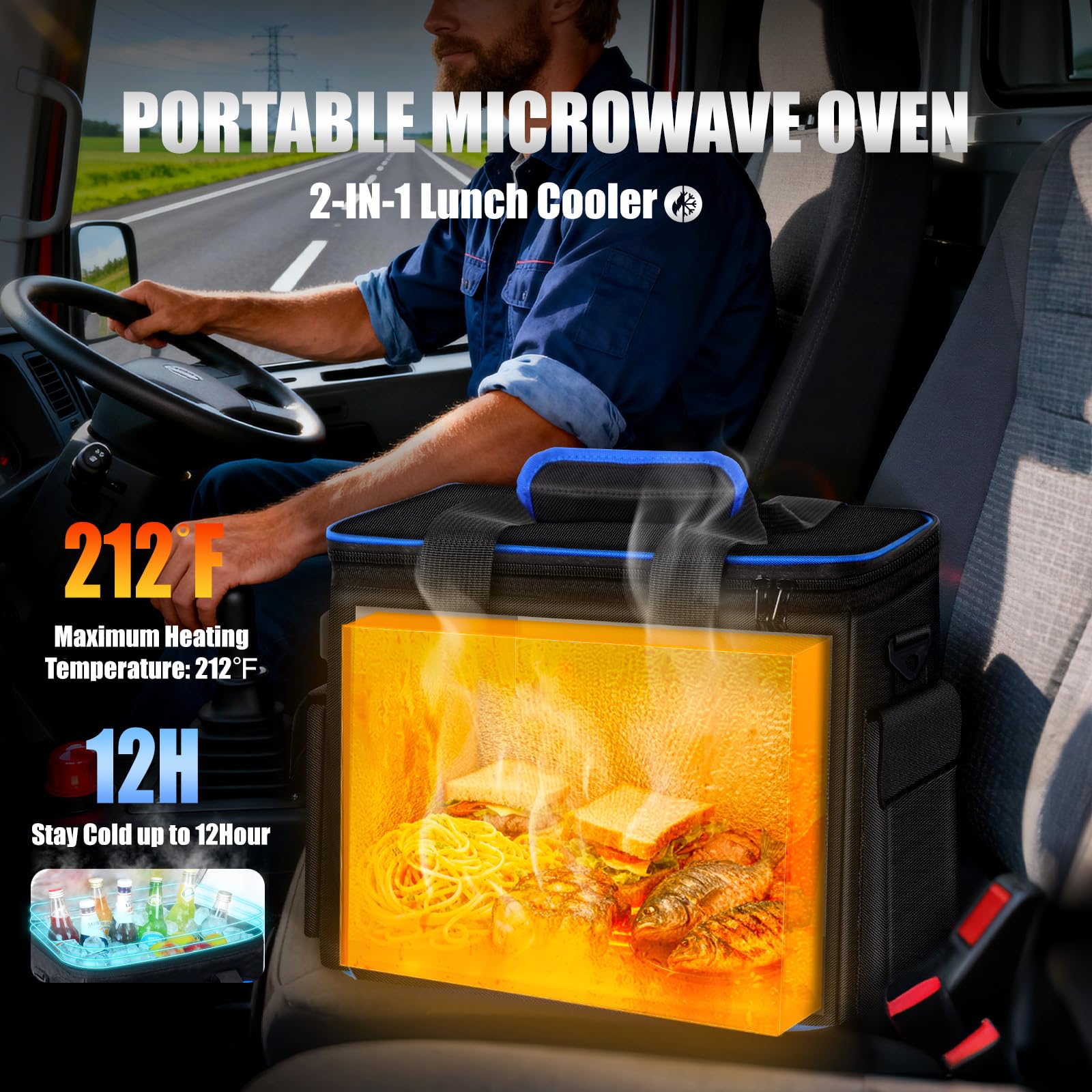 Heatvelle lunch box showing three heat levels for customizable warming.