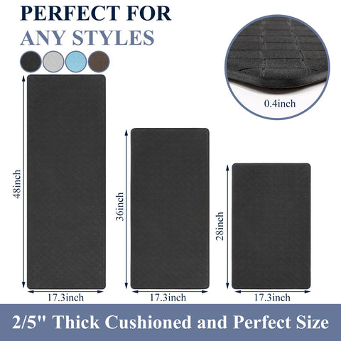 HEBE anti-fatigue kitchen mat 17-3x36 inch – comfortable standing while cooking or cleaning