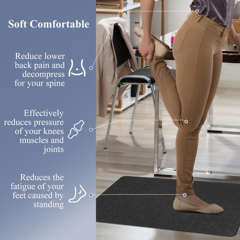 HEBE anti-fatigue mats in kitchen setup – versatile use near sink stove and laundry