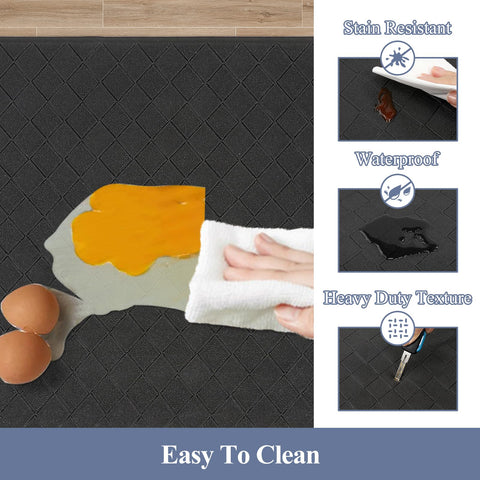 HEBE anti-fatigue kitchen mats waterproof – easy wipe-clean maintenance