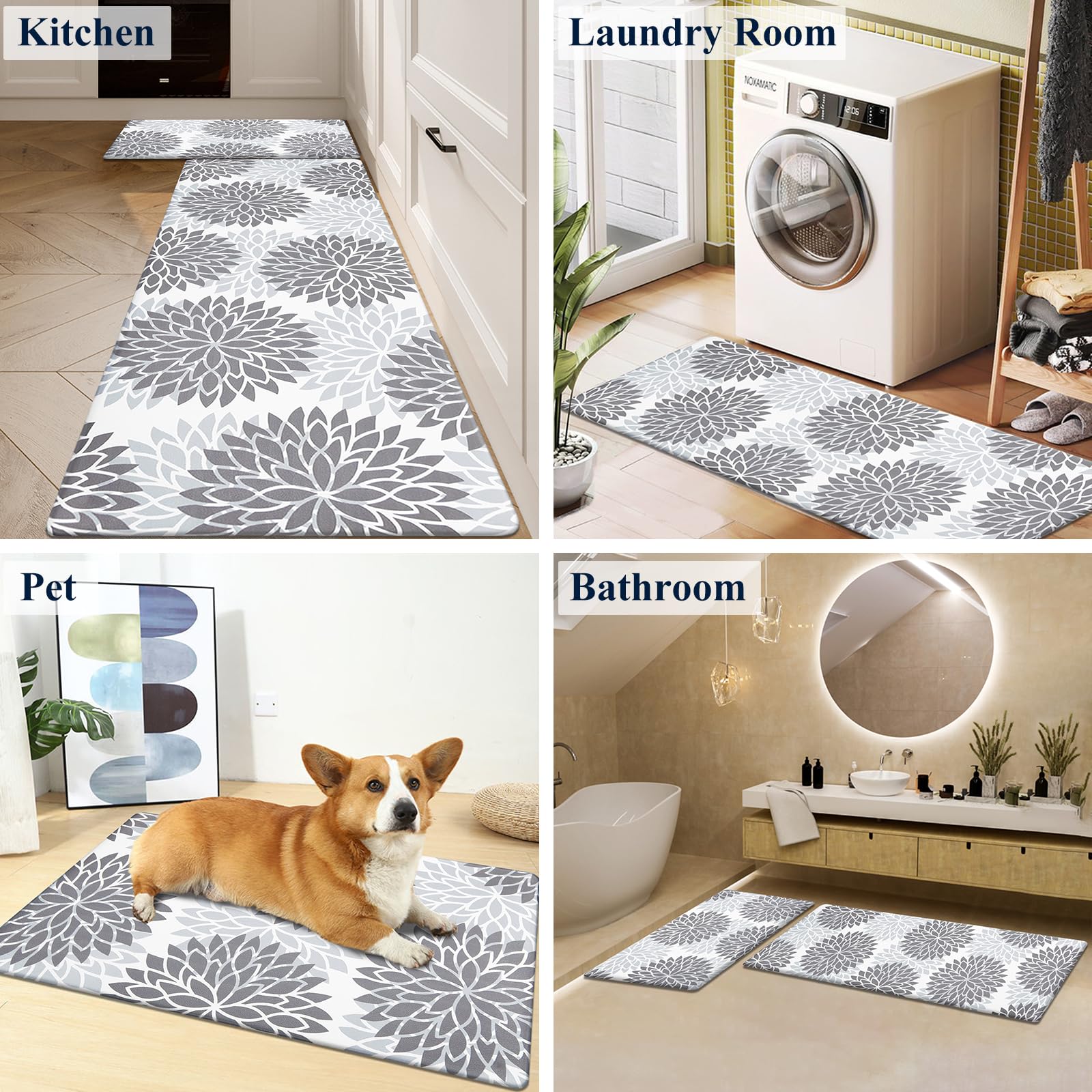 HEBE kitchen runner cushions feet while cooking