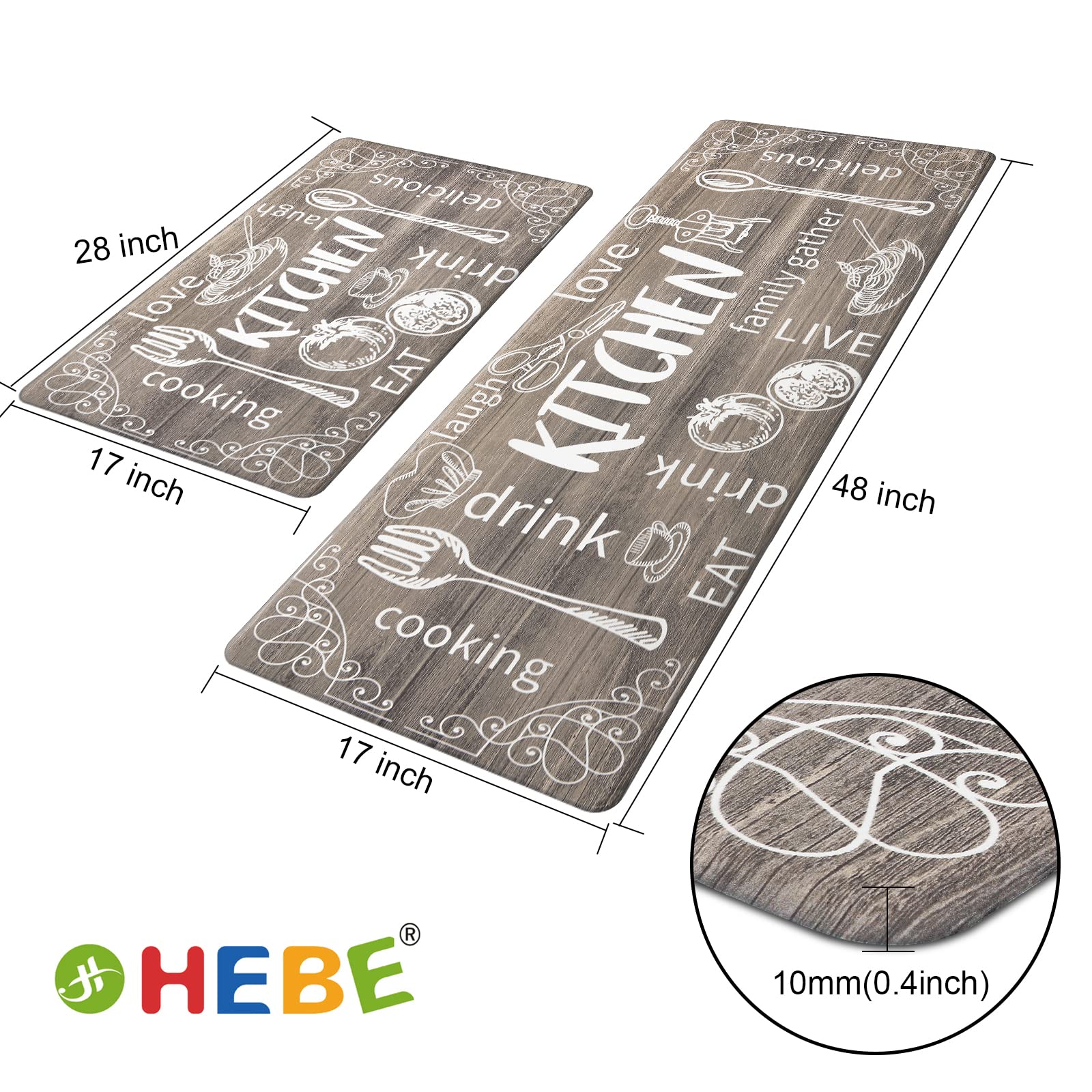 HEBE farmhouse pattern adds cozy decor to kitchen and laundry spaces