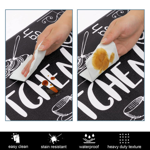 HEBE Beveled edges reduce trips across tile, wood, or marble floors