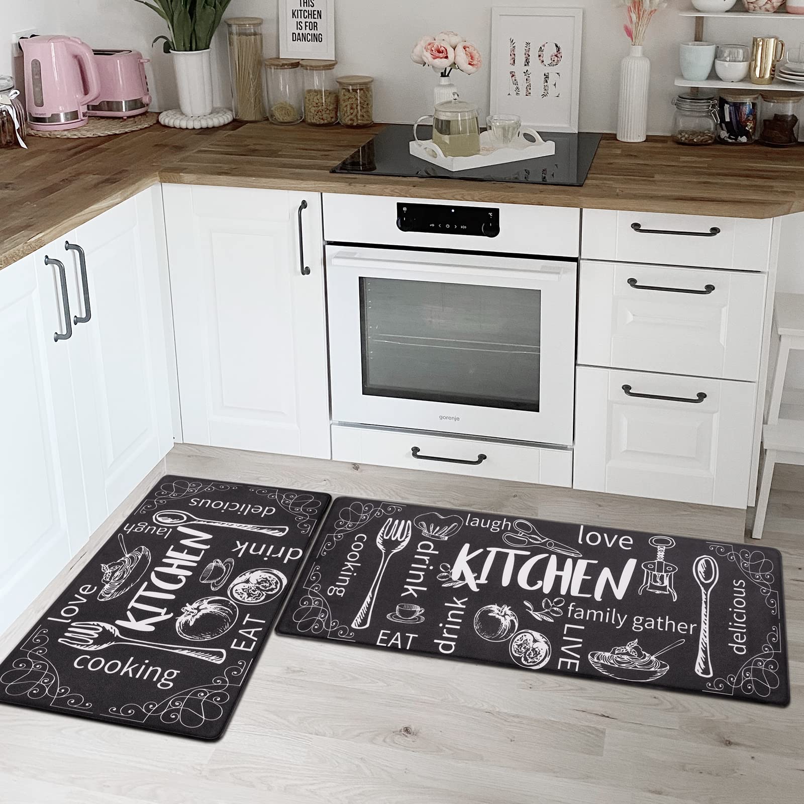 HEBE Quick-dry surface resists water for busy kitchen use