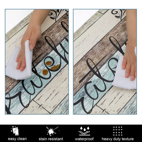 HEBE non-slip backing with honeycomb design keeps mats in place on various floors.