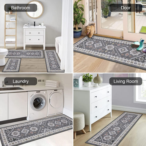 HEBE RUGS boho kitchen rug set kitchen layout demonstrates versatile room fit