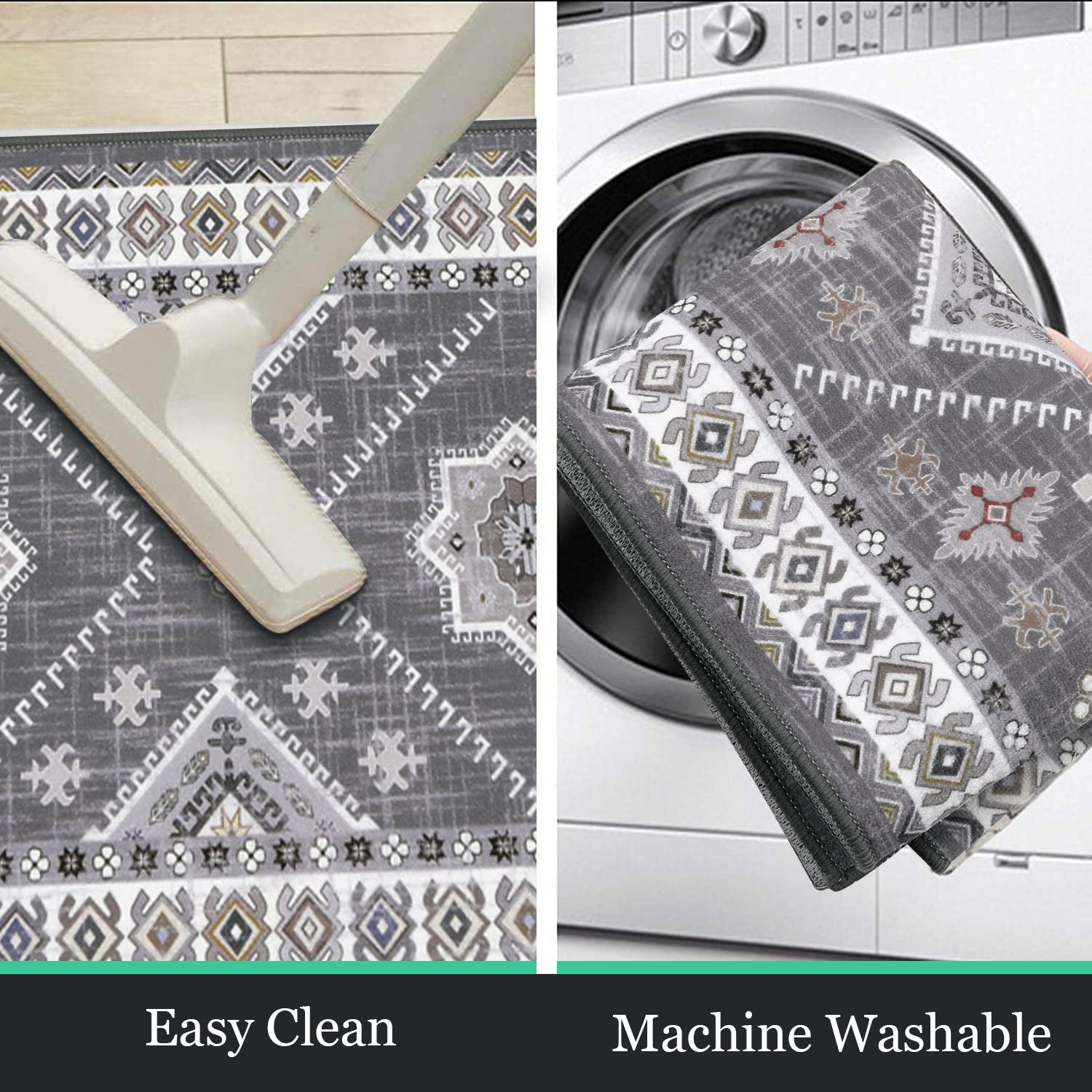 HEBE RUGS boho kitchen rug set hallway runner placed for warm, safe passage