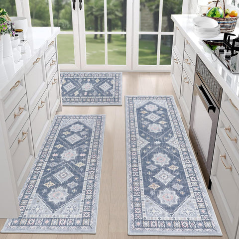 HEBE Rugs boho kitchen runner 20x47, versatile kitchen or hallway use