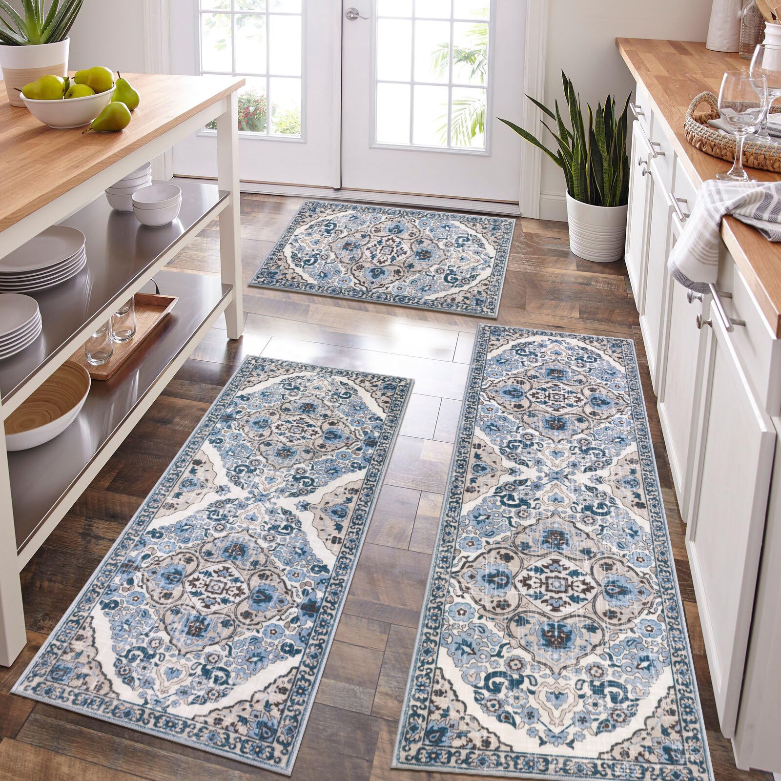HEBE RUGS in a kitchen setup showcasing a runner for floor protection.