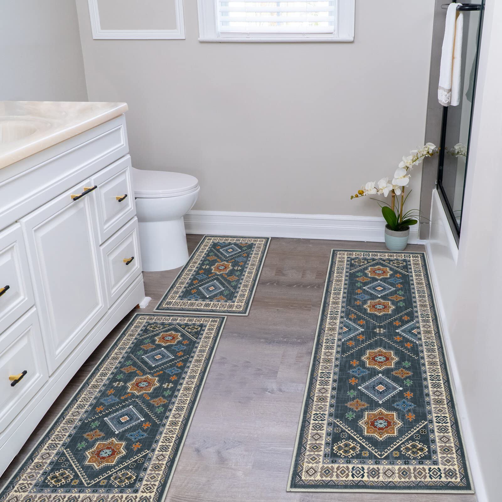 HEBE RUGS holiday-ready decor mat set enhances seasonal home appeal.