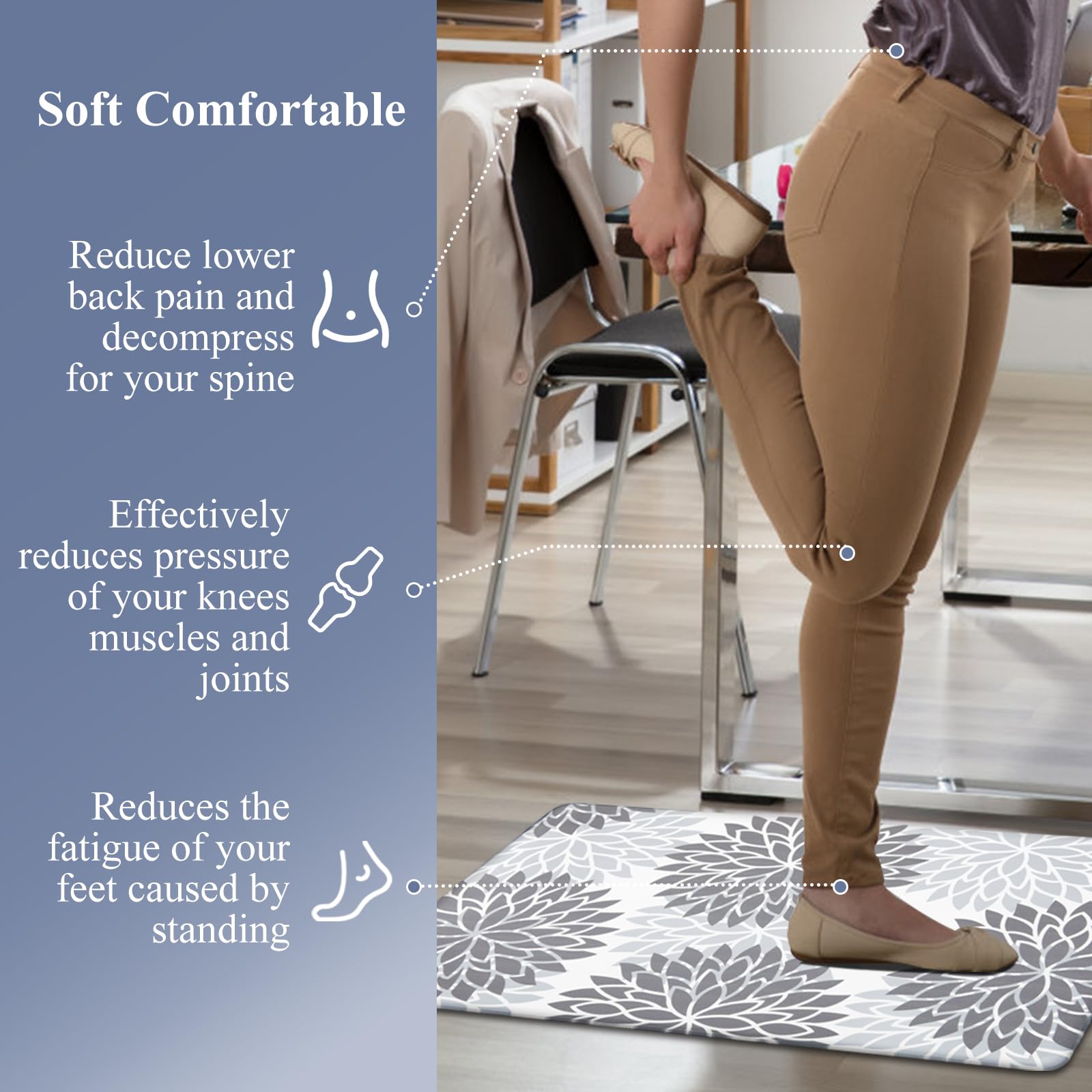 HEBE versatile mat for kitchen, laundry, desk or entryways