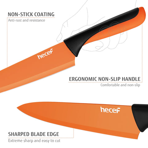hecef 8-inch slicing knife for roasts and meats