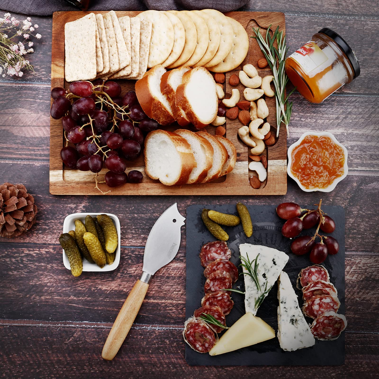 hecef charcuterie serving tray ideal for cheeses, meats, olives