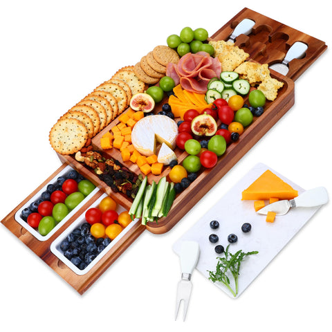 hecef cheese board with acacia wood large surface suitable for entertaining