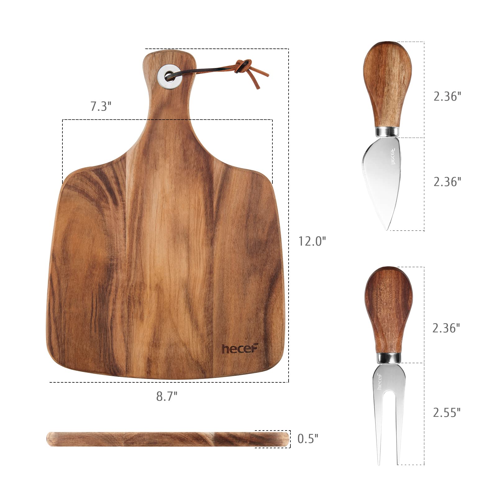 hecef cheese board large cutting area for snacks