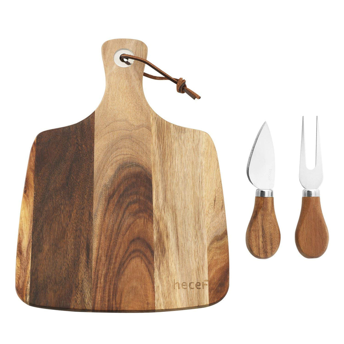 hecef cheese board set 3 acacia wood for elegant entertaining