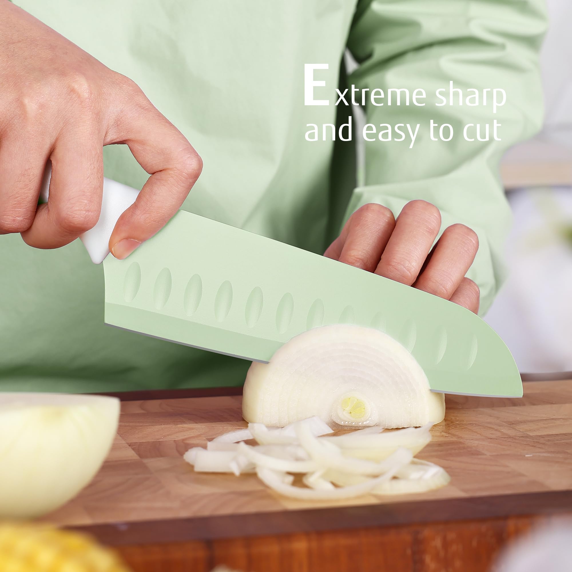 Hecef knives are dishwasher safe for easy cleanup.