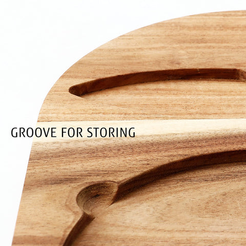 The hecef double-side marble board shown in use can cool pastries and cheese.