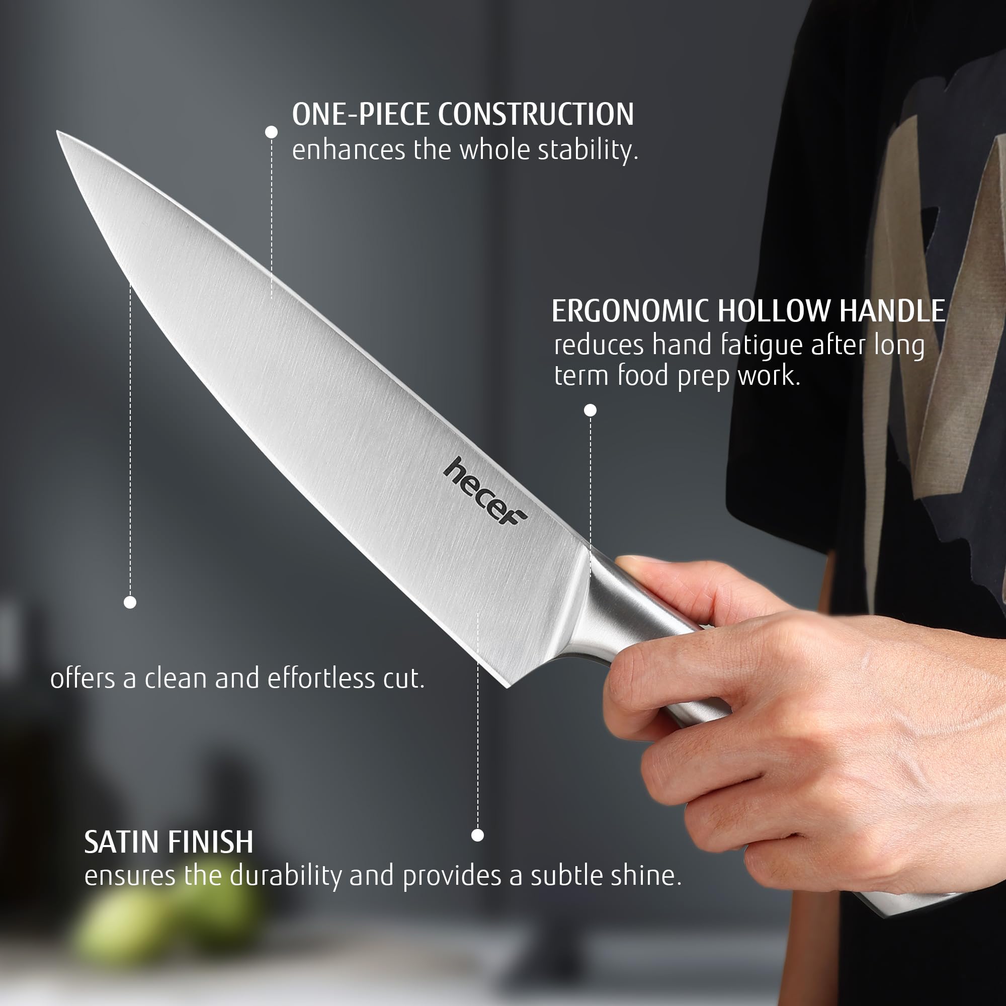 hecef silver paring knife three point five inch, perfect for detail work.