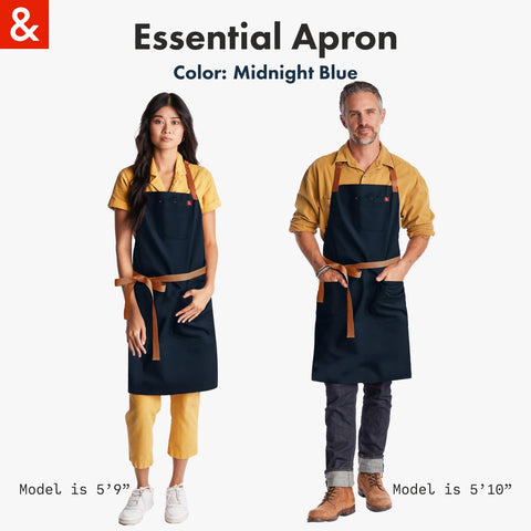 Hedley & Bennett Essential Apron is machine washable for simple care after service.