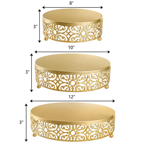 Hedume 10-inch gold cake stand for versatile dessert display