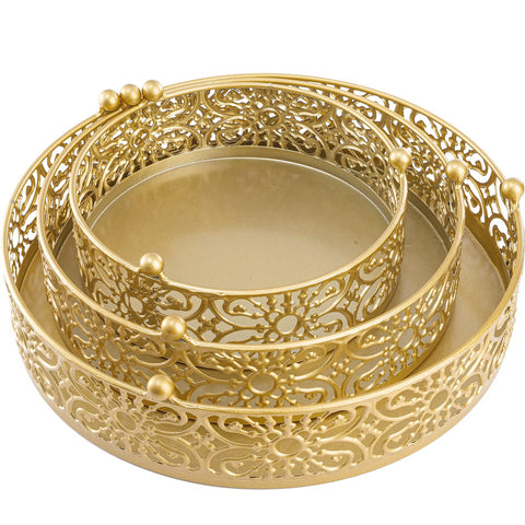 Hedume 12-inch gold cake stand ideal for party cake displays