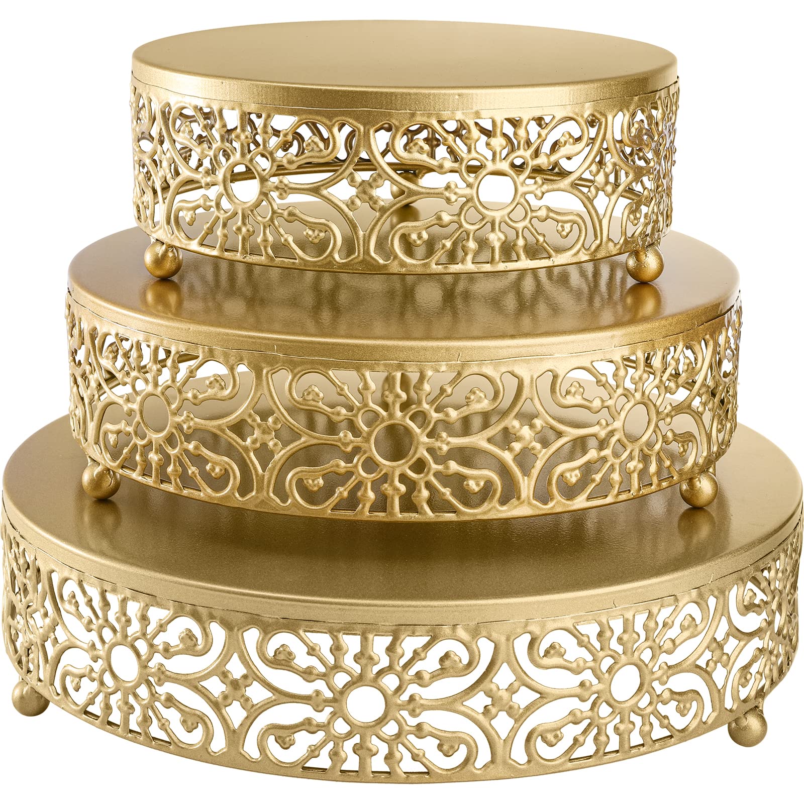 Hedume 8-inch gold cake stand for elegant dessert serving