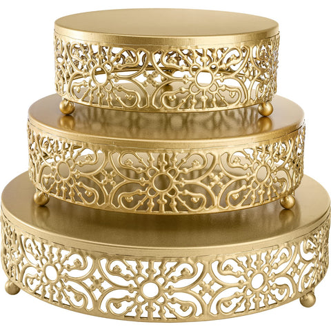 Hedume 8-inch gold cake stand for elegant dessert serving