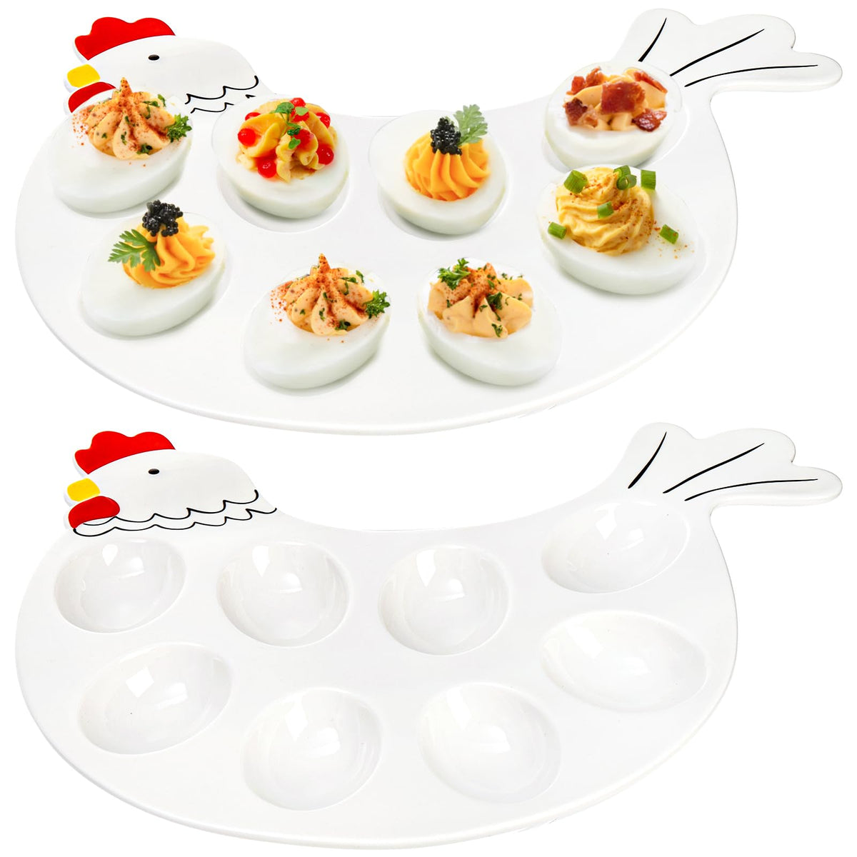 Hedume deviled egg platter with 8-cup capacity for easy serving