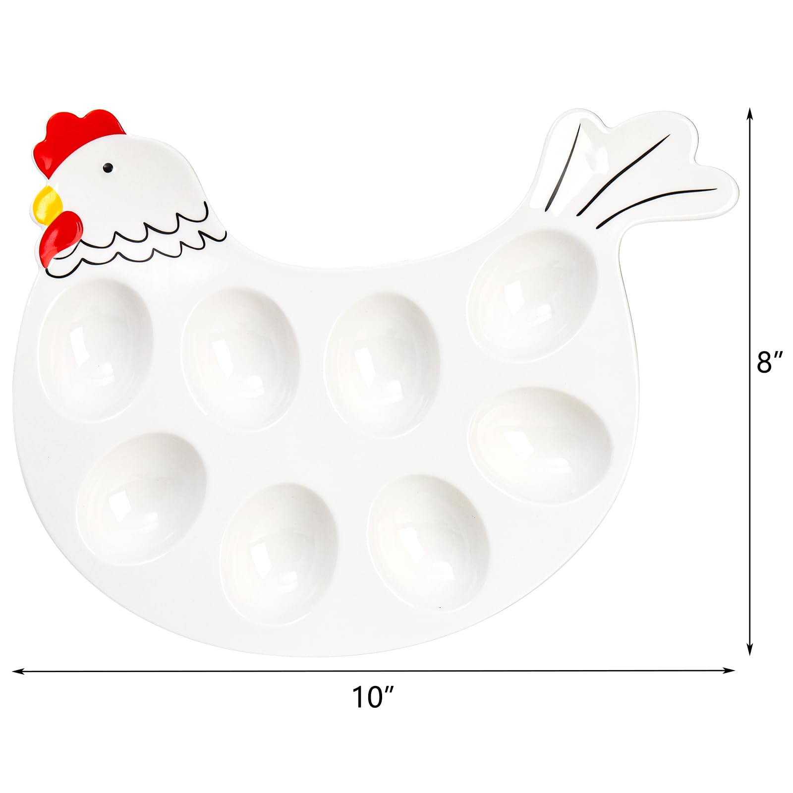 Hedume party-serving egg platter keeps eggs neatly arranged