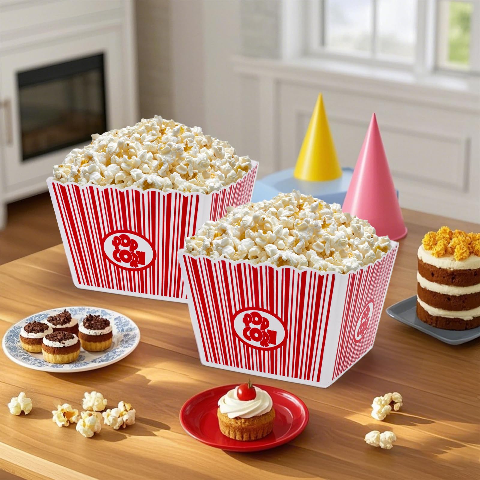 Hedume retro party popcorn boxes for celebrations and movie nights