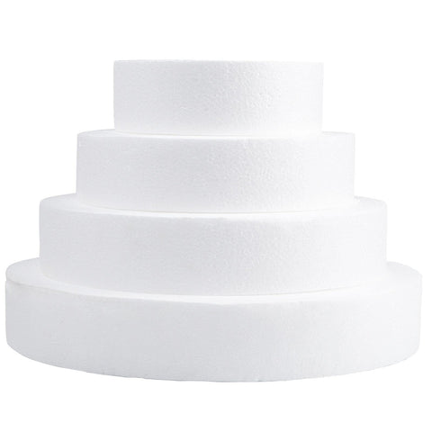 Hedume round cake dummy 6in for precise tier display and decorating practice.