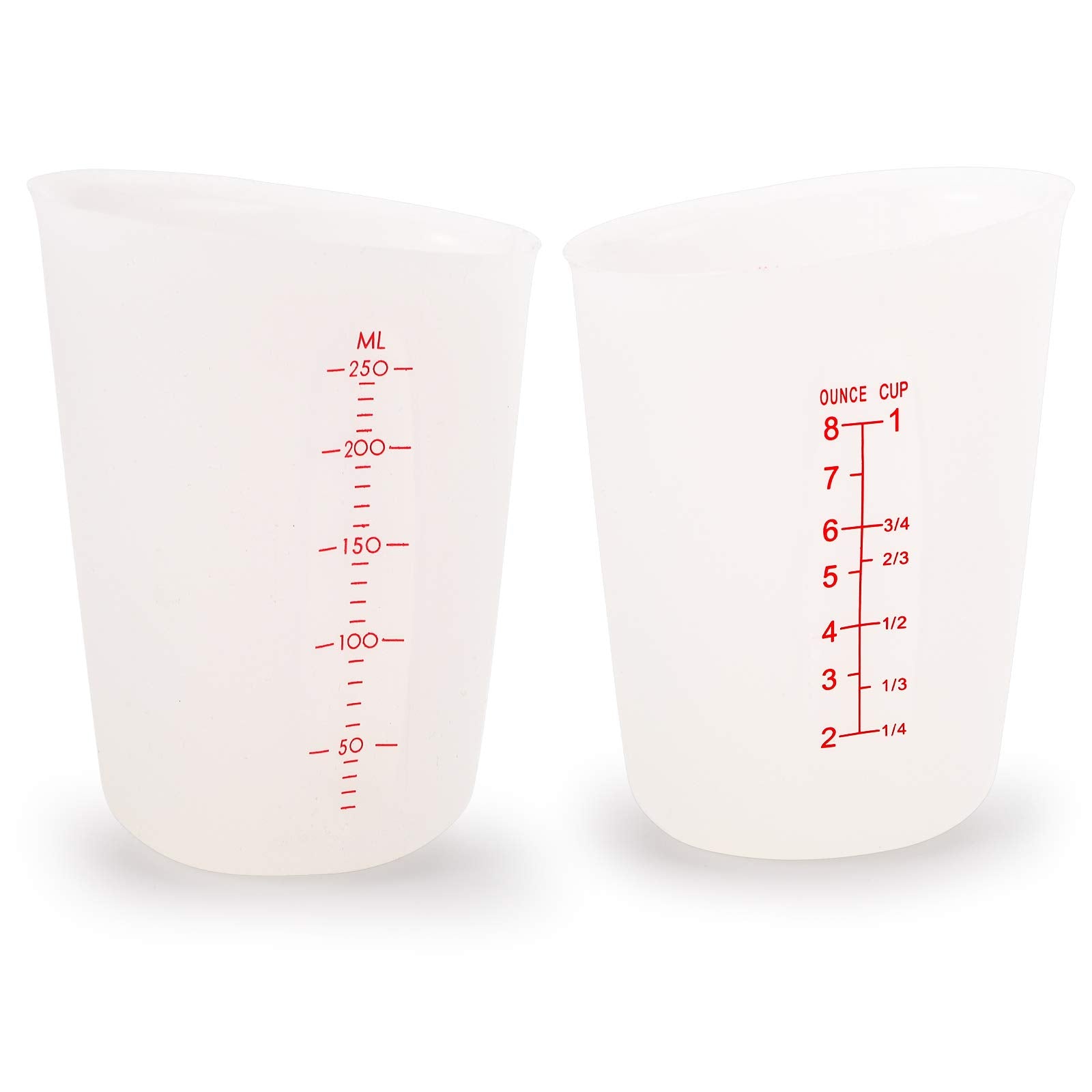 Hedume 2-cup silicone cup set for liquids and melting chocolate