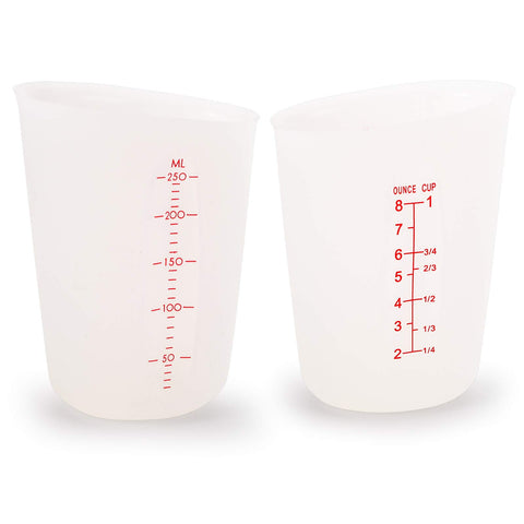 Hedume 2-cup silicone cup set for liquids and melting chocolate