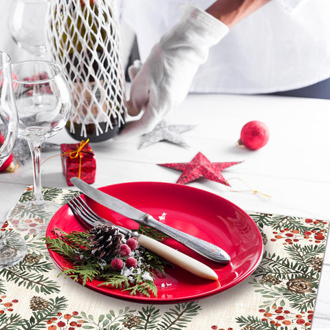 Heentan thick, wear-resistant placemats stay smooth and tear-free during meals.