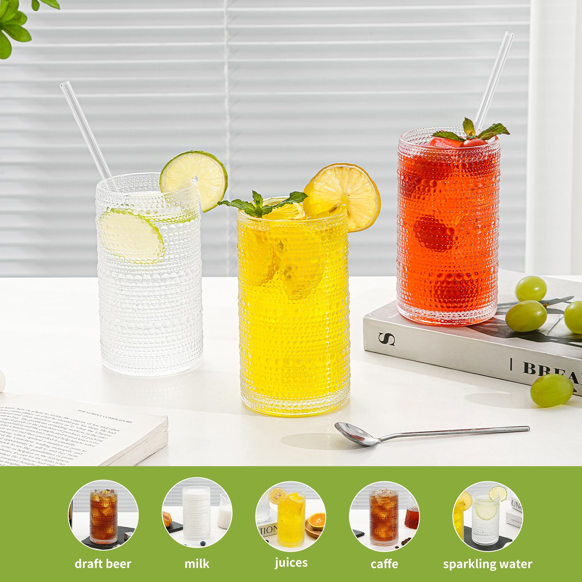 HEFBCOMK thickened glass construction resists heat and daily use