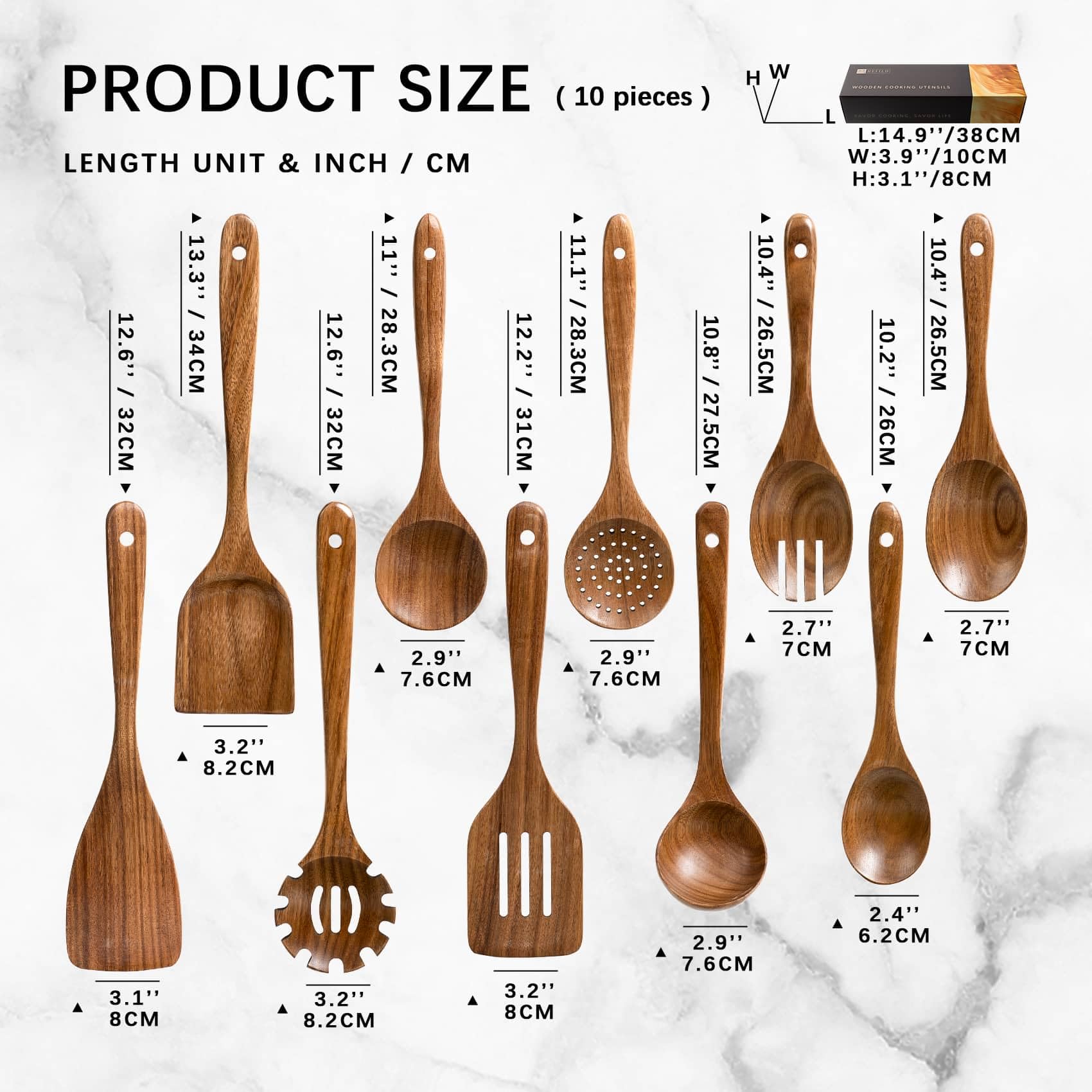 Hefild acacia-spatula-flip for even contact and easy flipping
